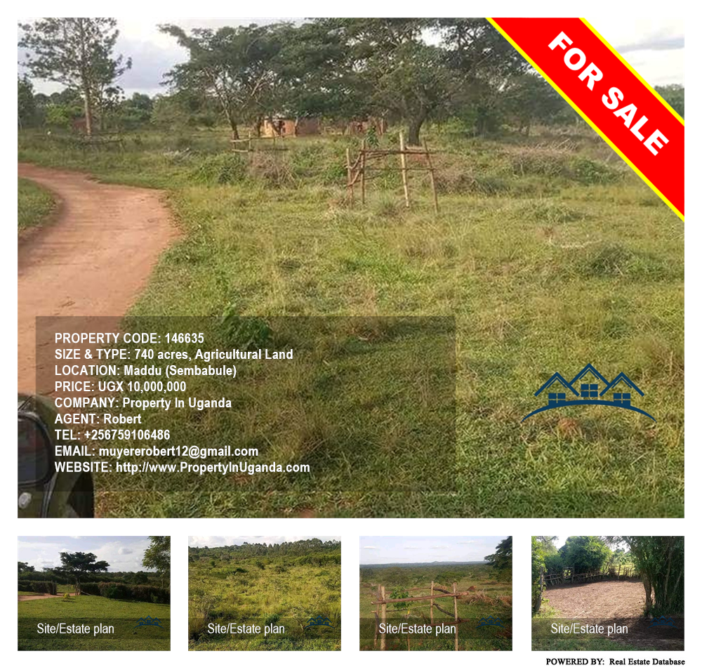 Agricultural Land  for sale in Maddu Sembabule Uganda, code: 146635