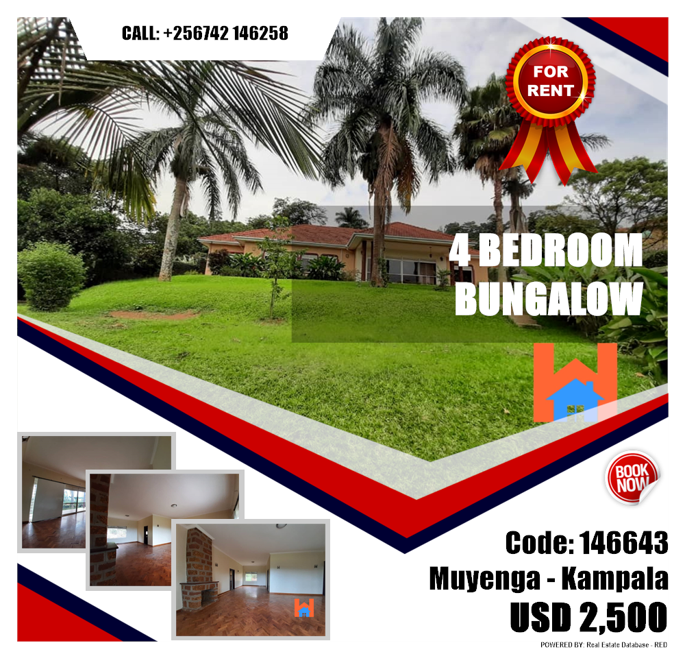 4 bedroom Bungalow  for rent in Muyenga Kampala Uganda, code: 146643