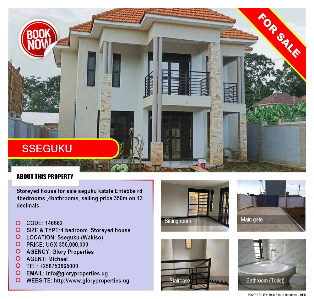 4 bedroom Storeyed house  for sale in Seguku Wakiso Uganda, code: 146662