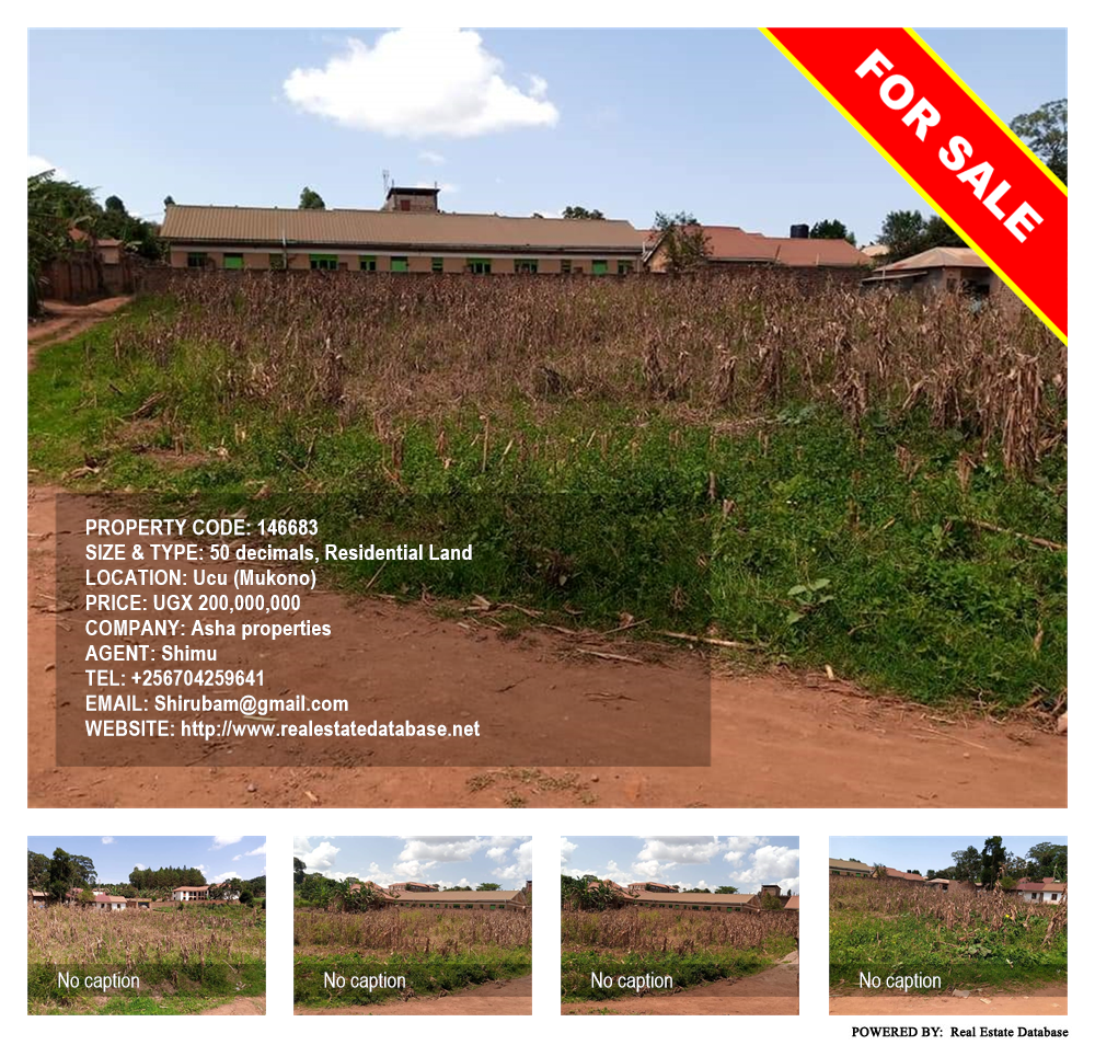 Residential Land  for sale in Ucu Mukono Uganda, code: 146683