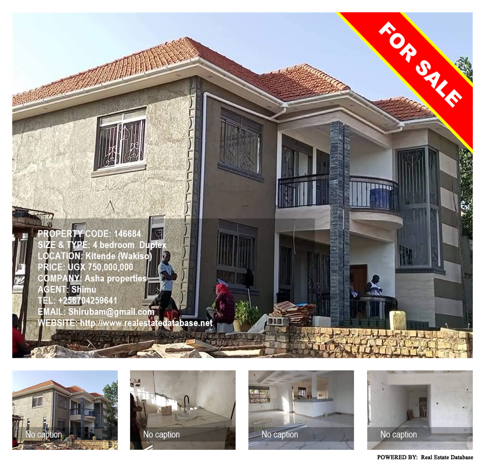 4 bedroom Duplex  for sale in Kitende Wakiso Uganda, code: 146684