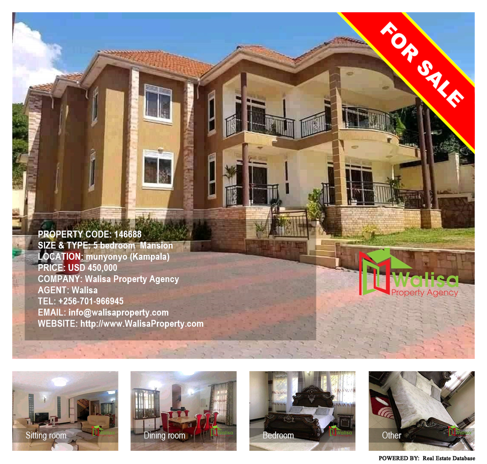 5 bedroom Mansion  for sale in Munyonyo Kampala Uganda, code: 146688
