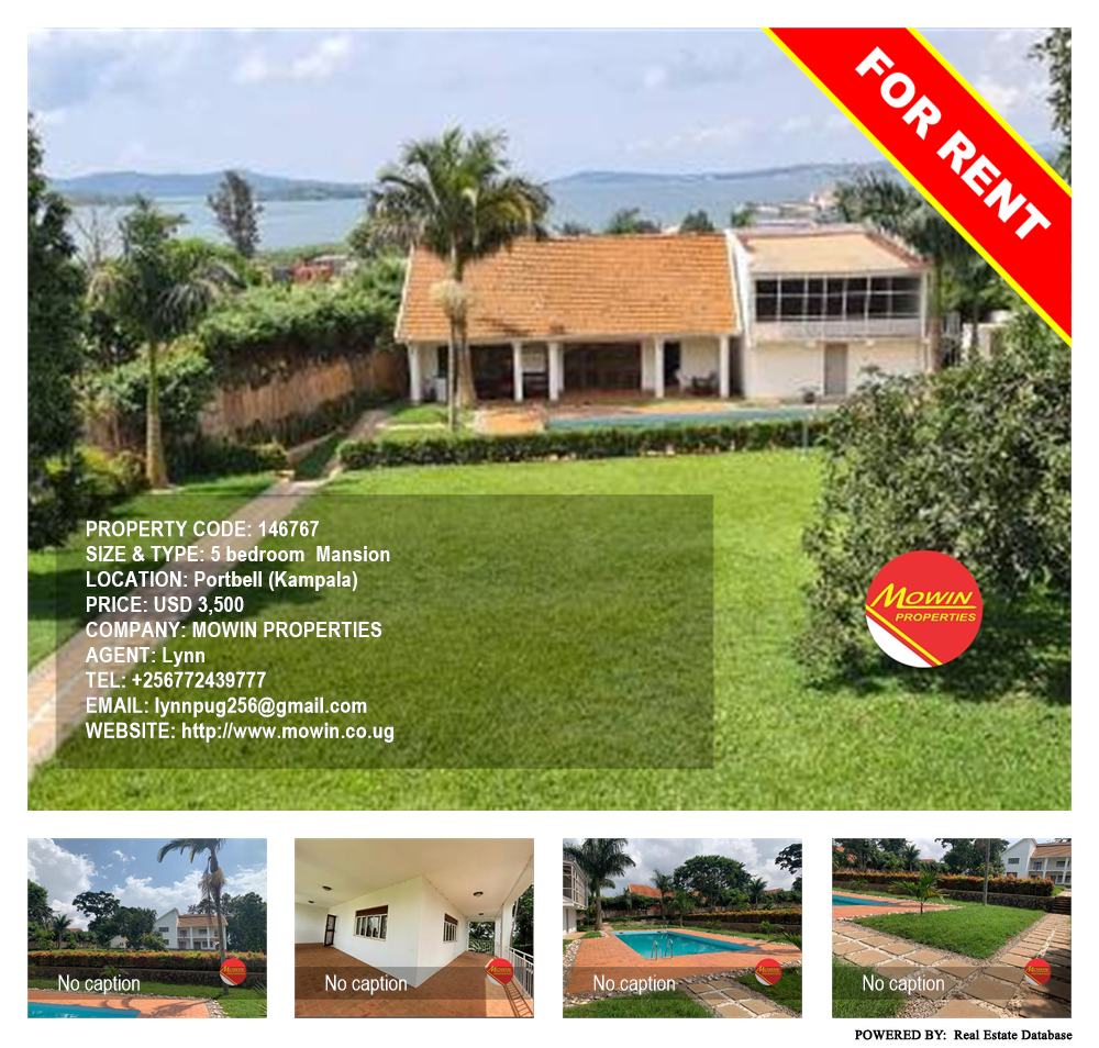 5 bedroom Mansion  for rent in Portbell Kampala Uganda, code: 146767