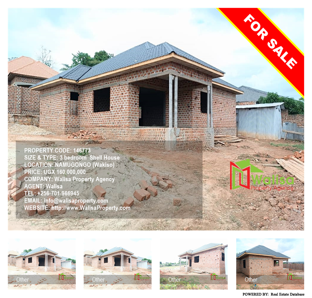 3 bedroom Shell House  for sale in Namugongo Wakiso Uganda, code: 146773