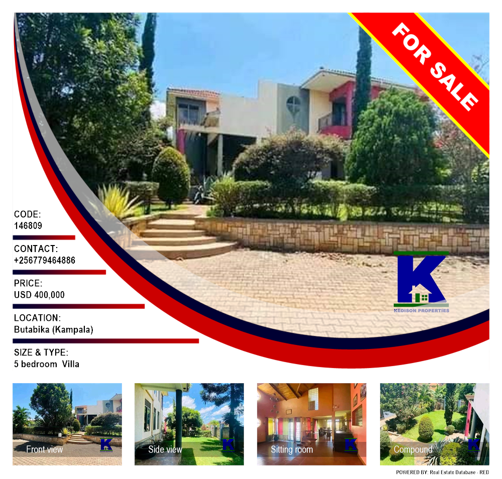 5 bedroom Villa  for sale in Butabika Kampala Uganda, code: 146809