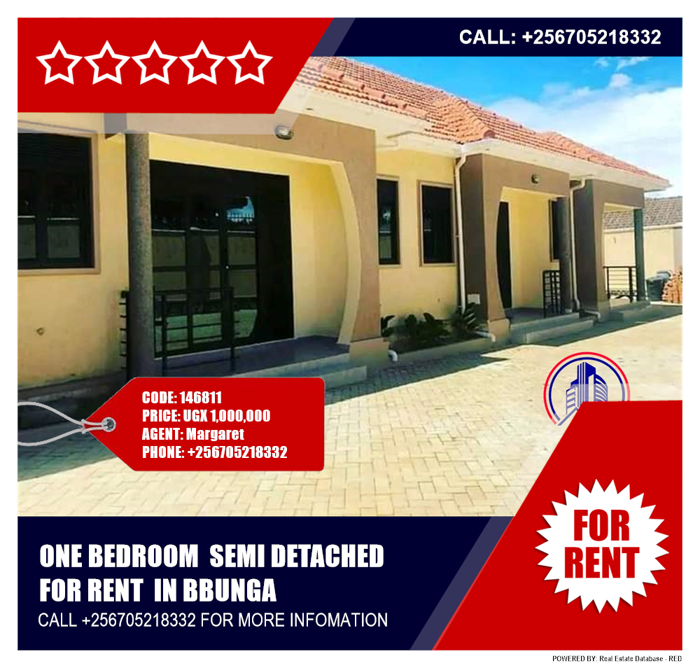 1 bedroom Semi Detached  for rent in Bbunga Kampala Uganda, code: 146811
