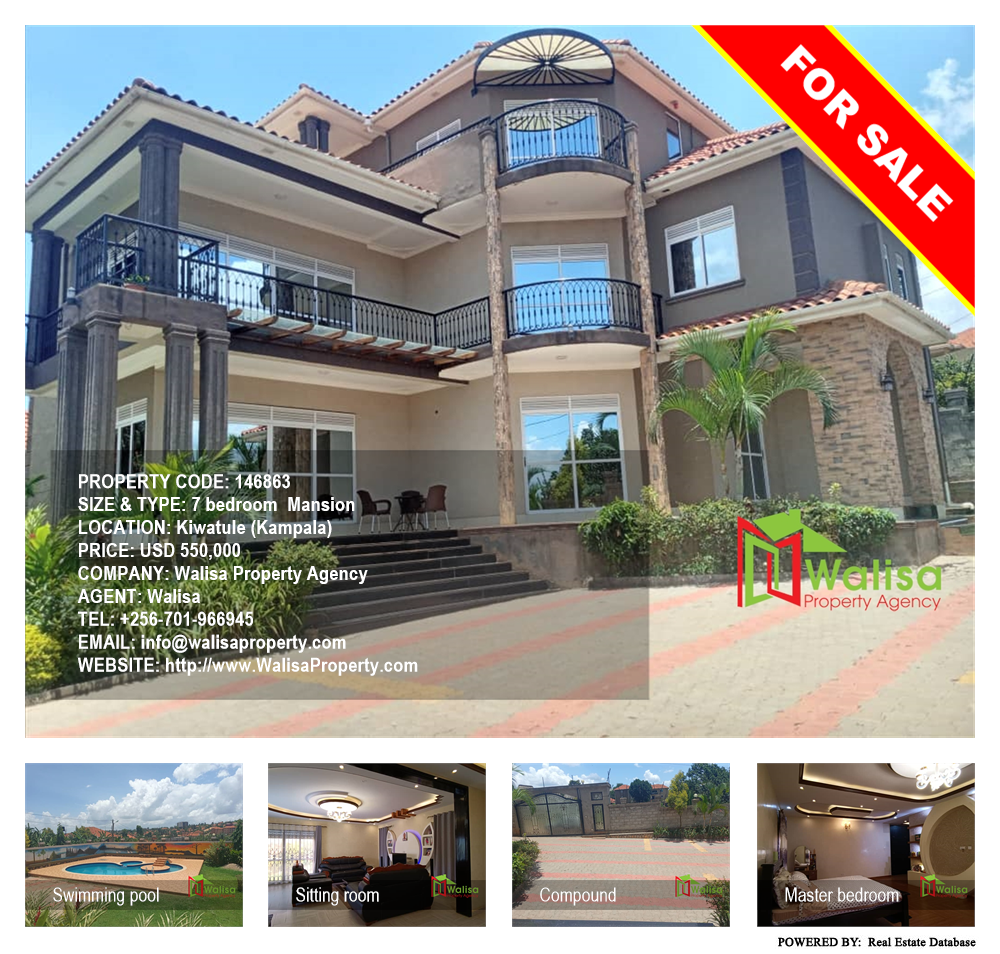 7 bedroom Mansion  for sale in Kiwaatule Kampala Uganda, code: 146863