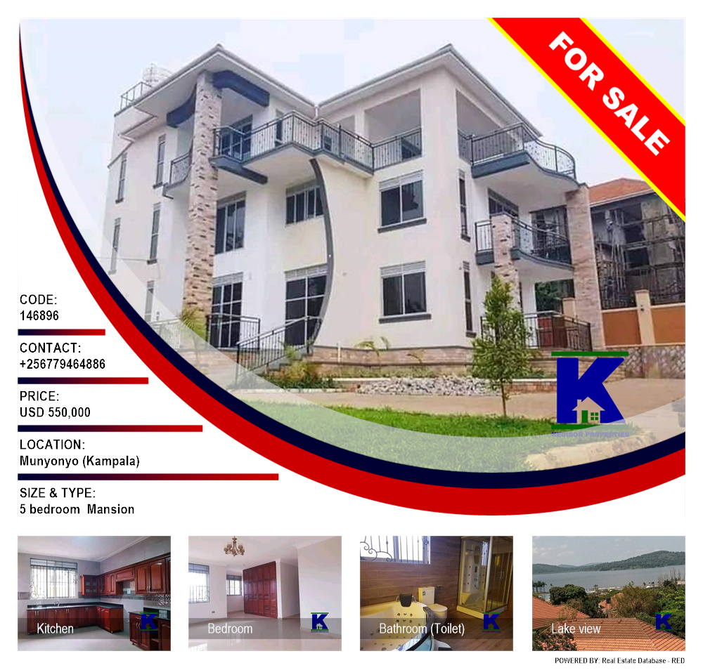 5 bedroom Mansion  for sale in Munyonyo Kampala Uganda, code: 146896