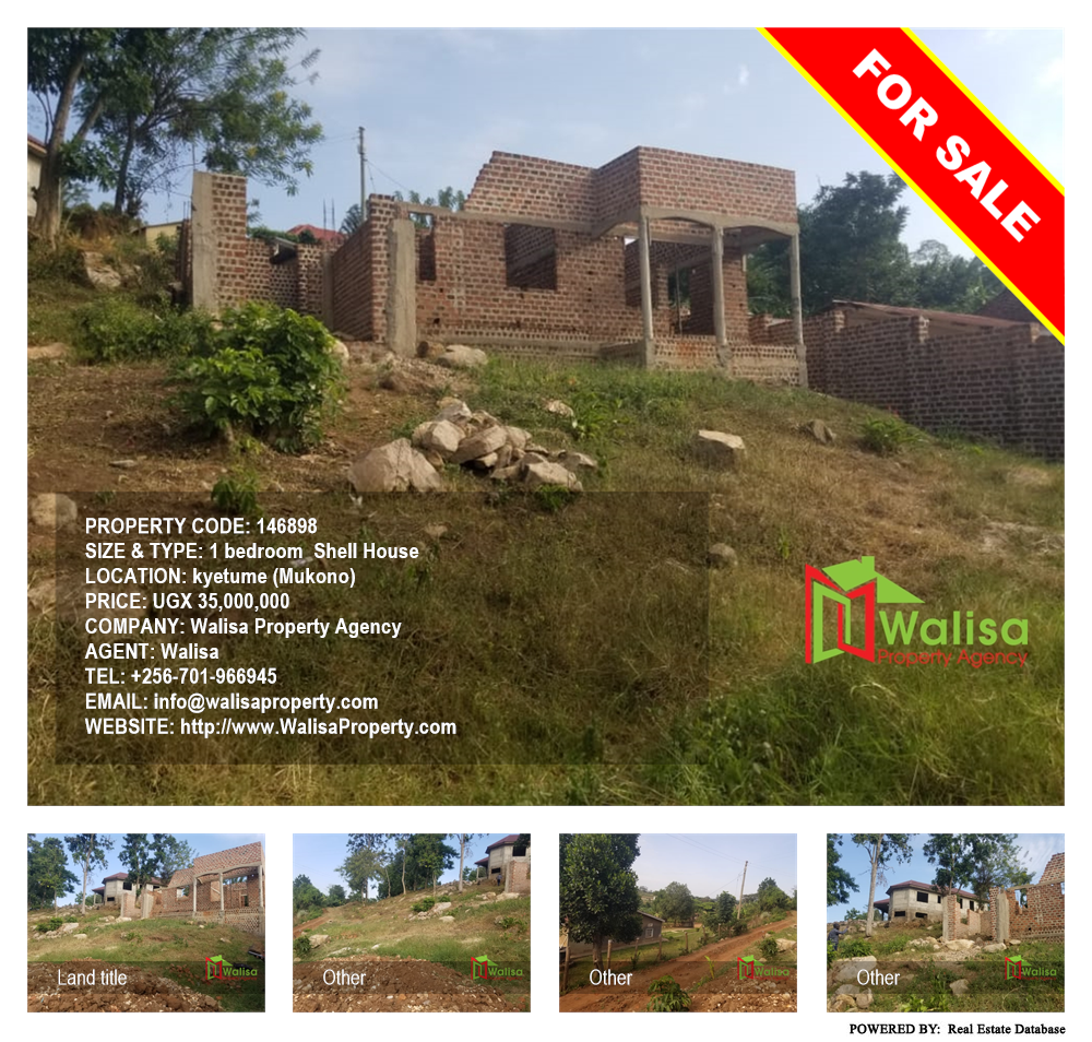 1 bedroom Shell House  for sale in Kyetume Mukono Uganda, code: 146898