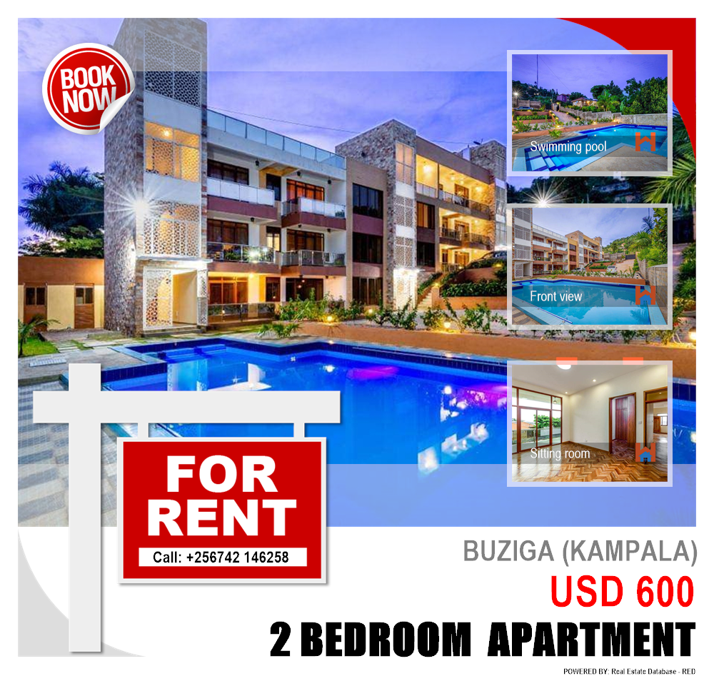 2 bedroom Apartment  for rent in Buziga Kampala Uganda, code: 146944