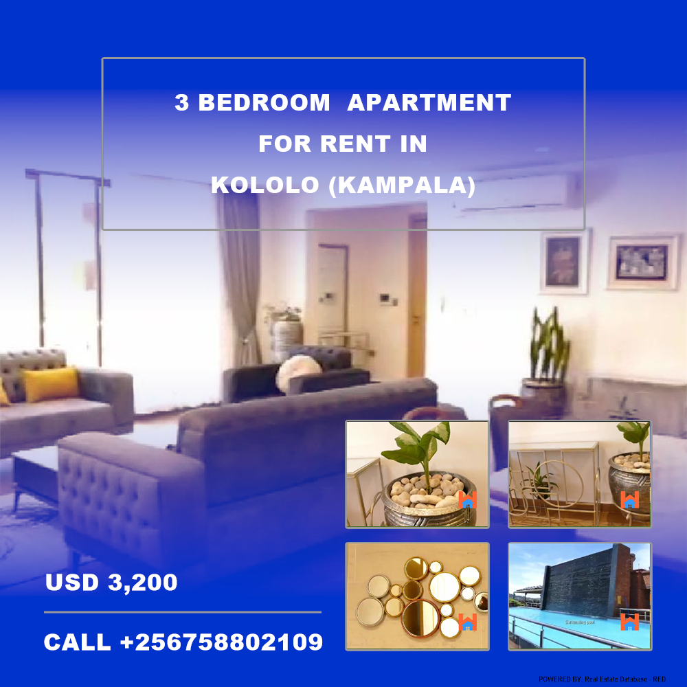 3 bedroom Apartment  for rent in Kololo Kampala Uganda, code: 147047