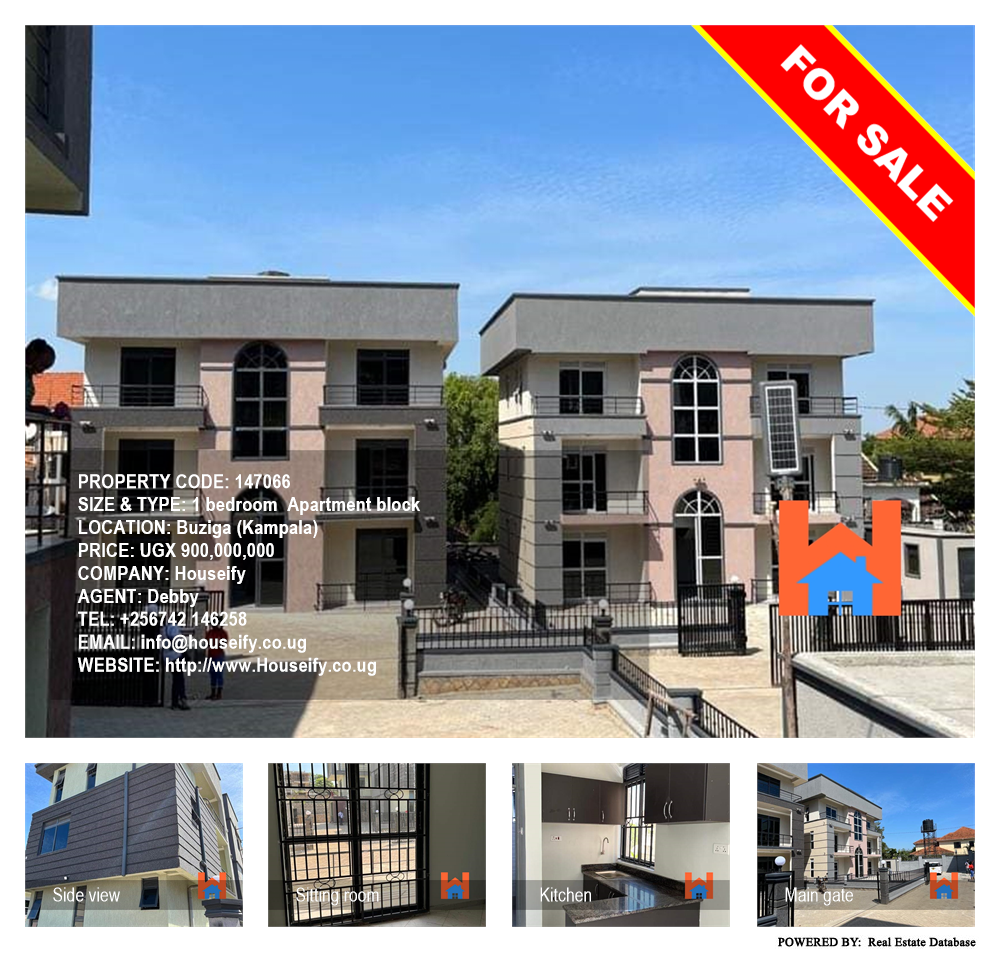 1 bedroom Apartment block  for sale in Buziga Kampala Uganda, code: 147066