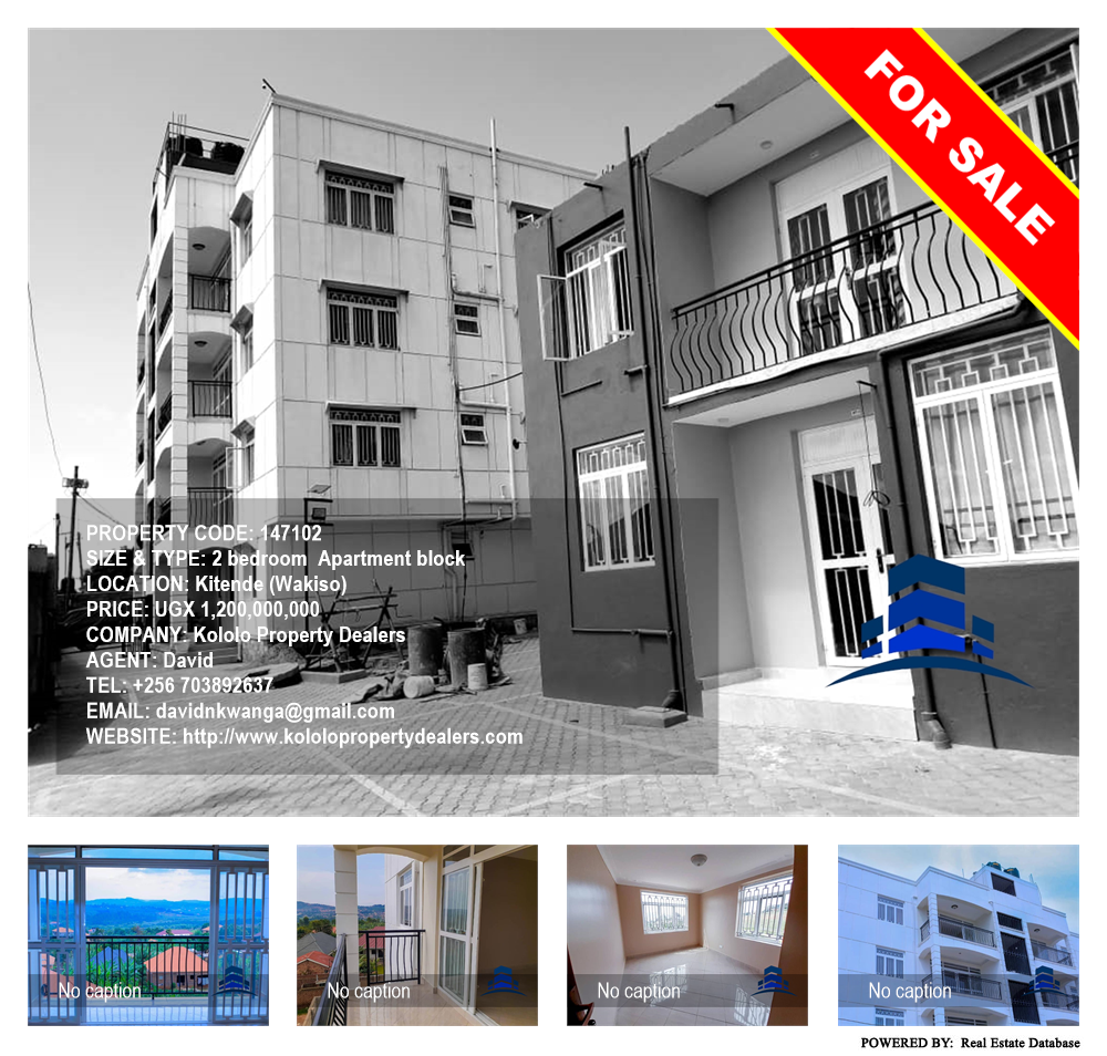 2 bedroom Apartment block  for sale in Kitende Wakiso Uganda, code: 147102