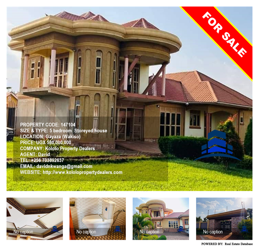 5 bedroom Storeyed house  for sale in Gayaza Wakiso Uganda, code: 147104