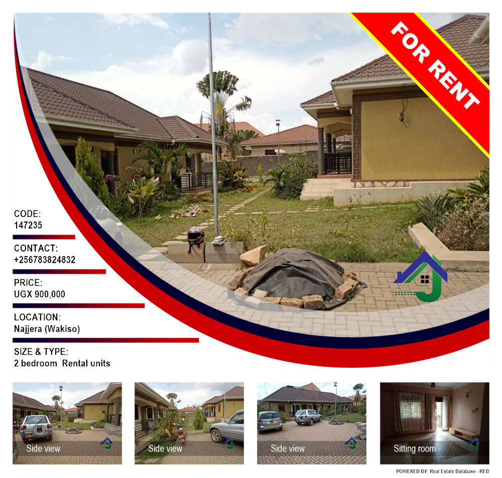 2 bedroom Rental units  for rent in Najjera Wakiso Uganda, code: 147235