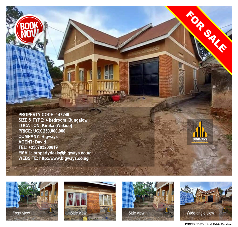 4 bedroom Bungalow  for sale in Kireka Wakiso Uganda, code: 147249