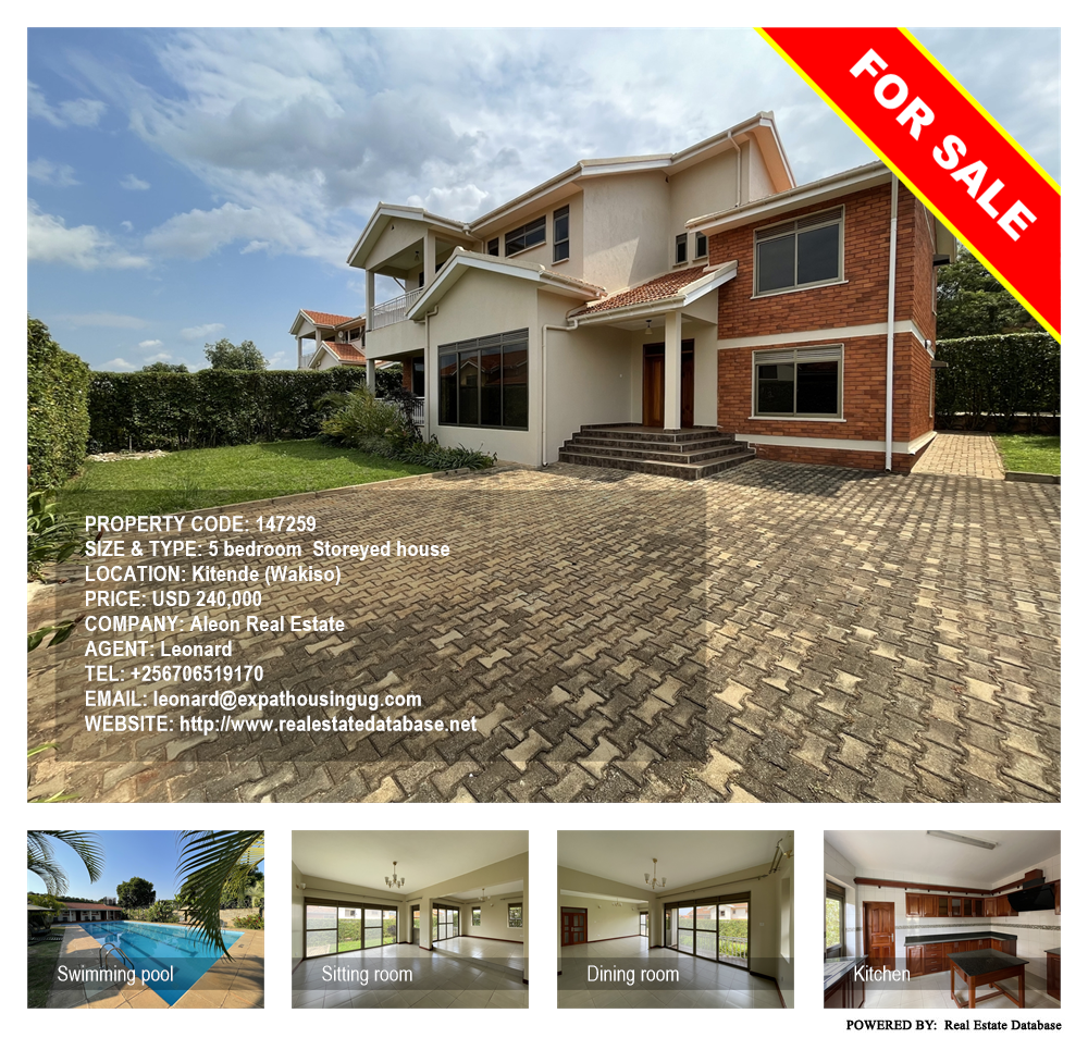 5 bedroom Storeyed house  for sale in Kitende Wakiso Uganda, code: 147259