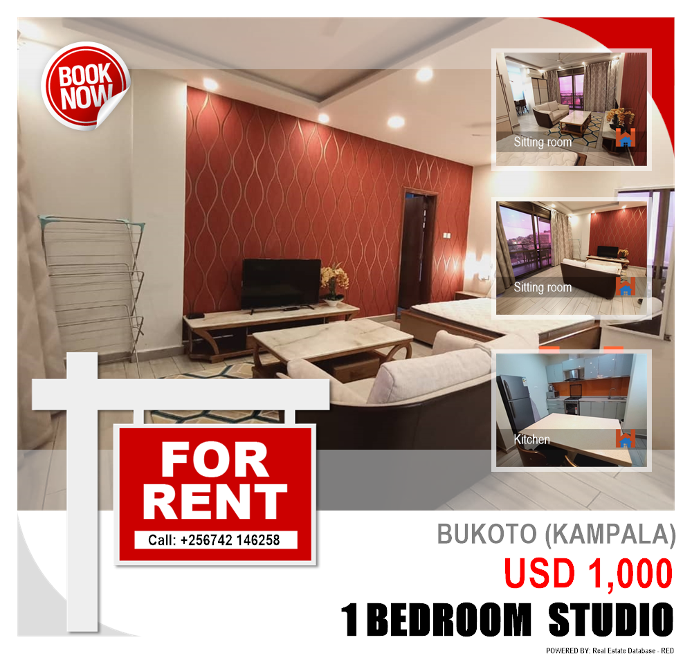 1 bedroom Studio  for rent in Bukoto Kampala Uganda, code: 147293