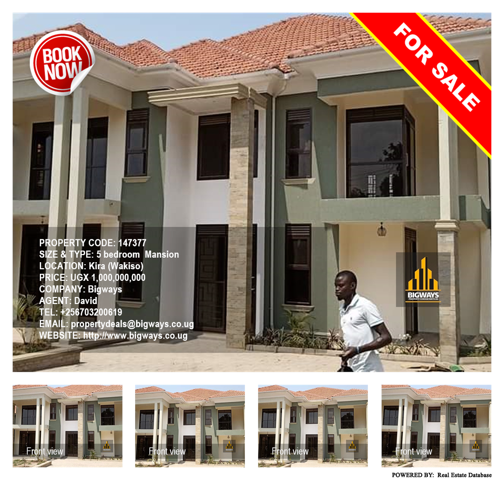 5 bedroom Mansion  for sale in Kira Wakiso Uganda, code: 147377