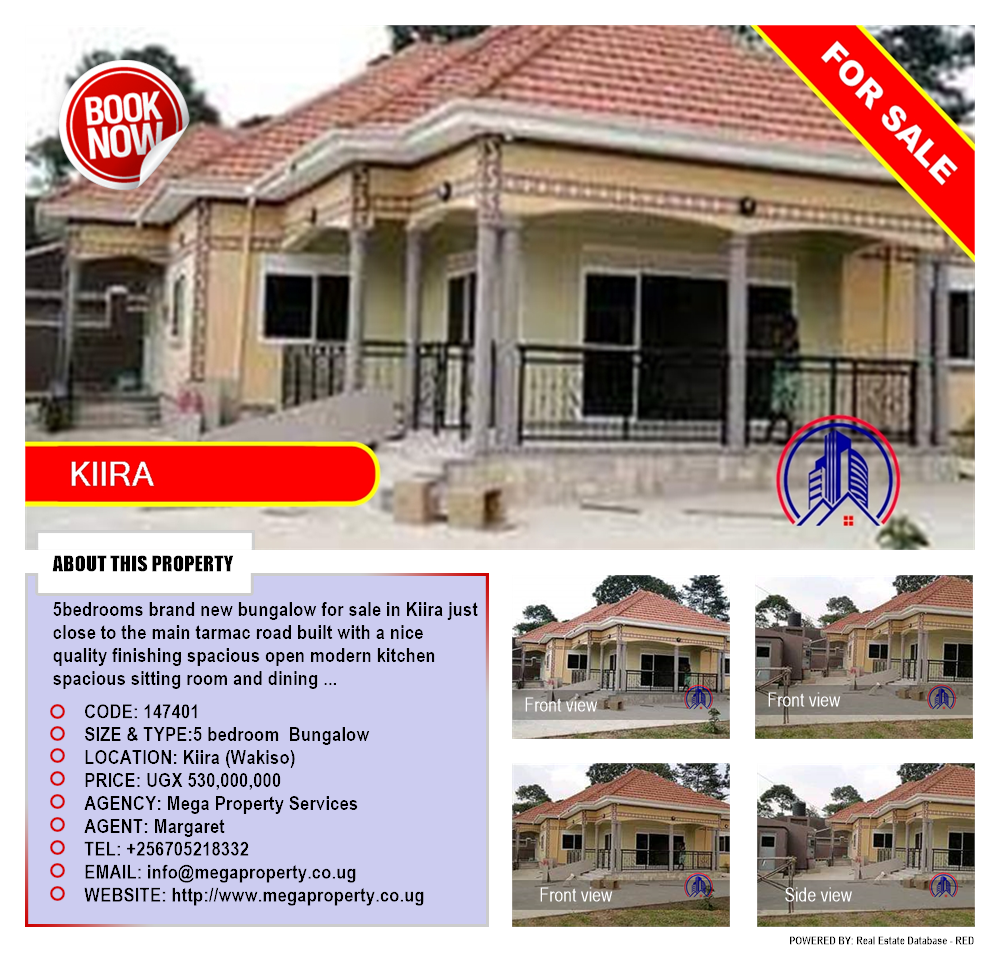 5 bedroom Bungalow  for sale in Kiira Wakiso Uganda, code: 147401