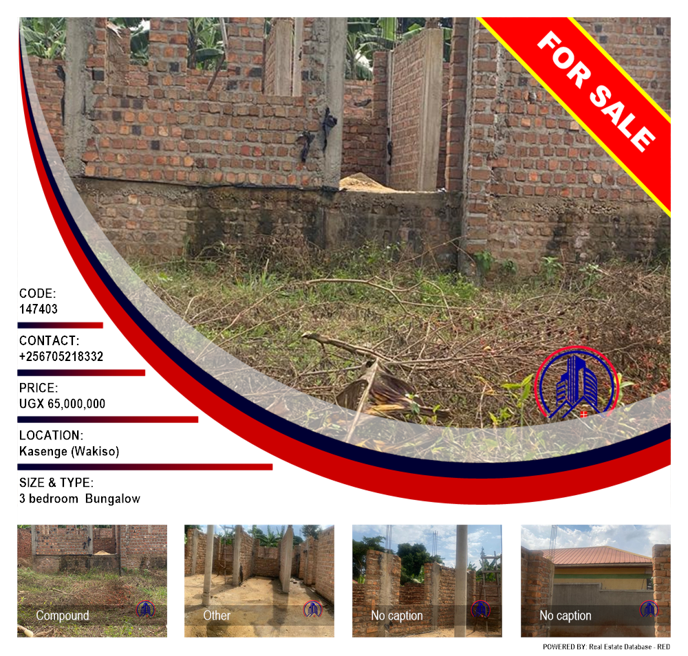 3 bedroom Bungalow  for sale in Kasenge Wakiso Uganda, code: 147403