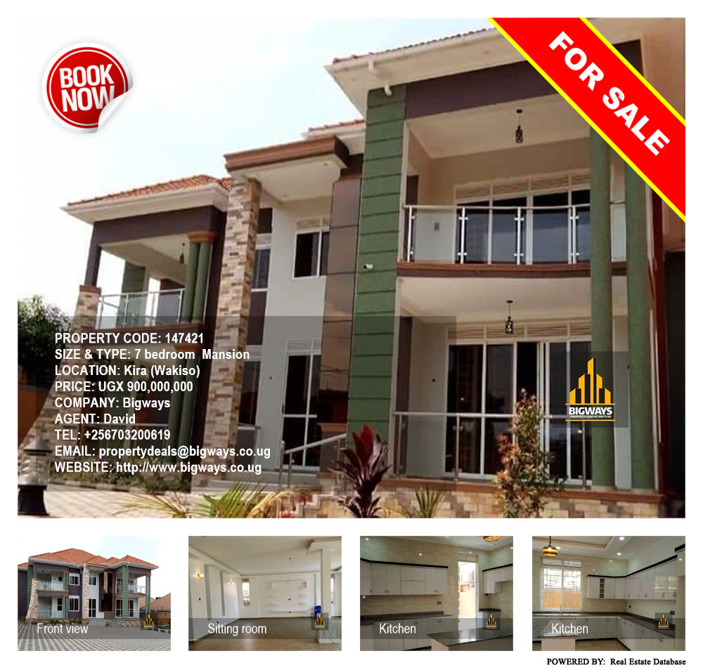 7 bedroom Mansion  for sale in Kira Wakiso Uganda, code: 147421
