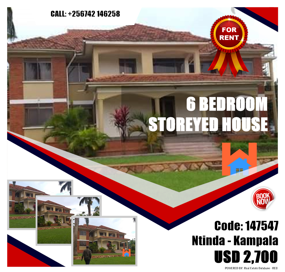 6 bedroom Storeyed house  for rent in Ntinda Kampala Uganda, code: 147547