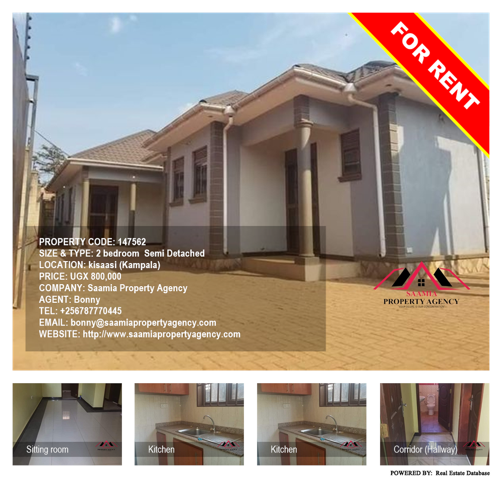 2 bedroom Semi Detached  for rent in Kisaasi Kampala Uganda, code: 147562