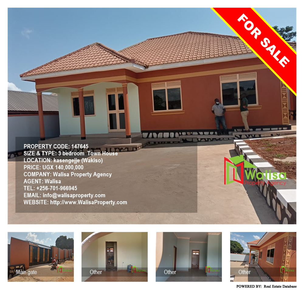 3 bedroom Town House  for sale in Kasengejje Wakiso Uganda, code: 147645