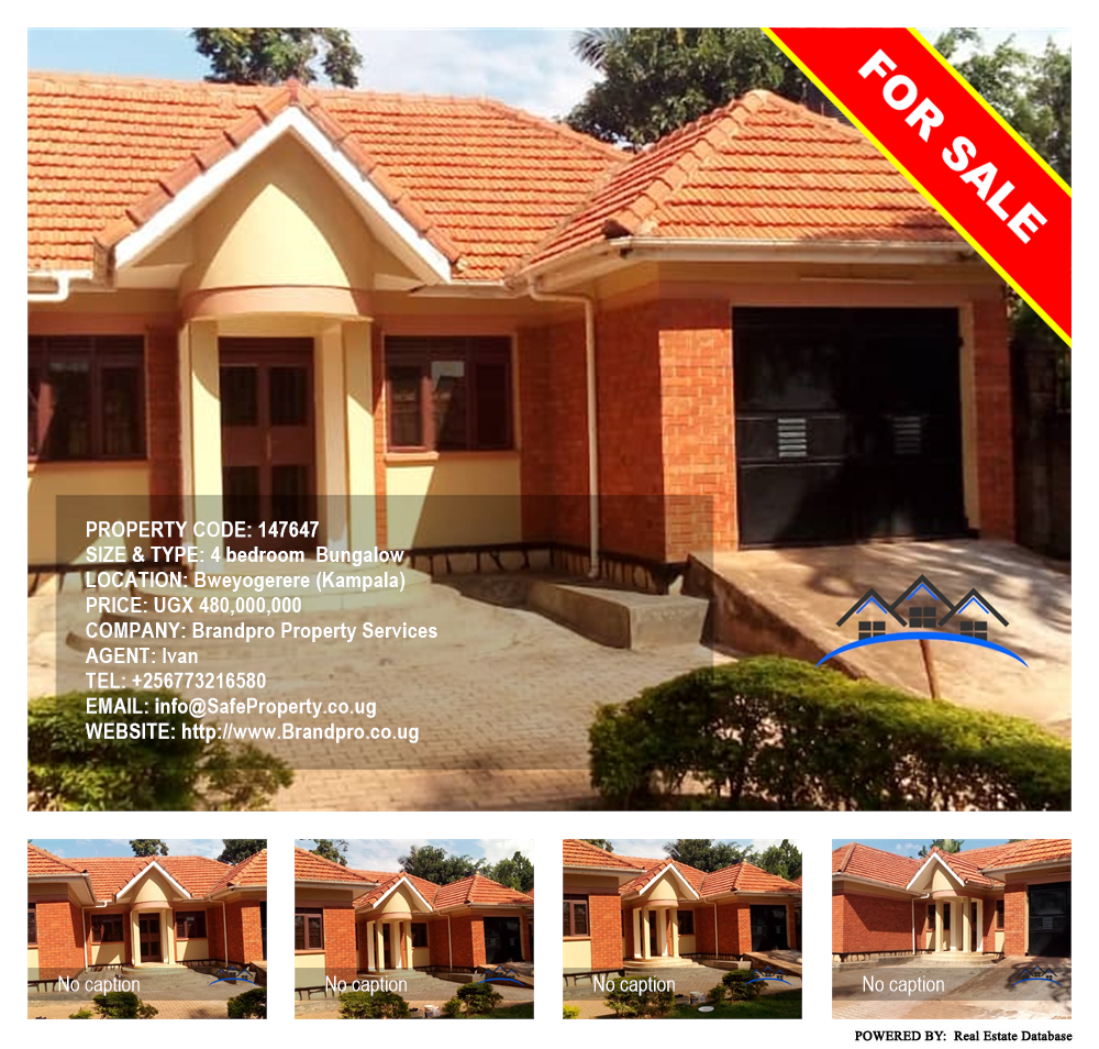 4 bedroom Bungalow  for sale in Bweyogerere Kampala Uganda, code: 147647