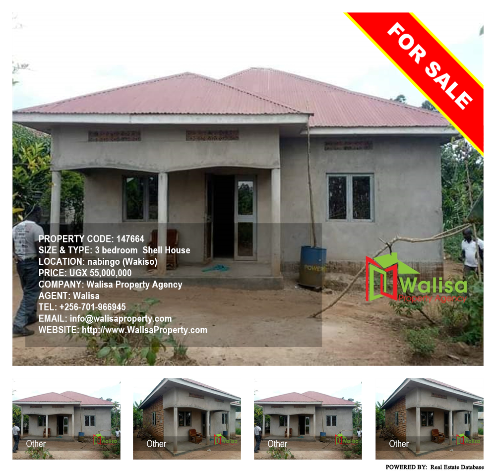 3 bedroom Shell House  for sale in Nabbingo Wakiso Uganda, code: 147664
