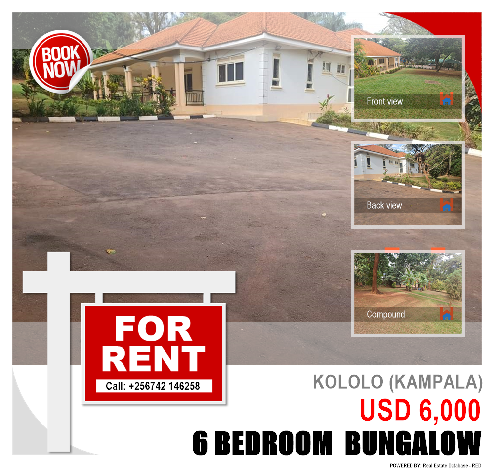 6 bedroom Bungalow  for rent in Kololo Kampala Uganda, code: 147738