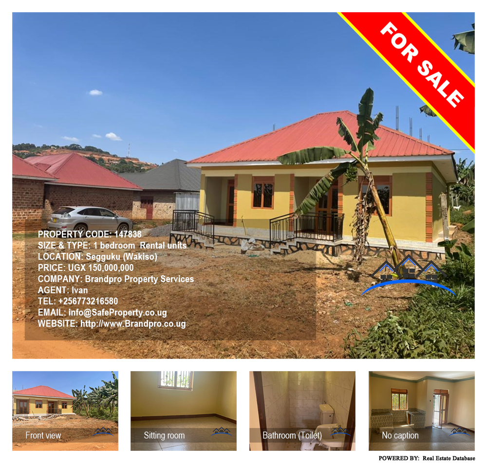 1 bedroom Rental units  for sale in Seguku Wakiso Uganda, code: 147838