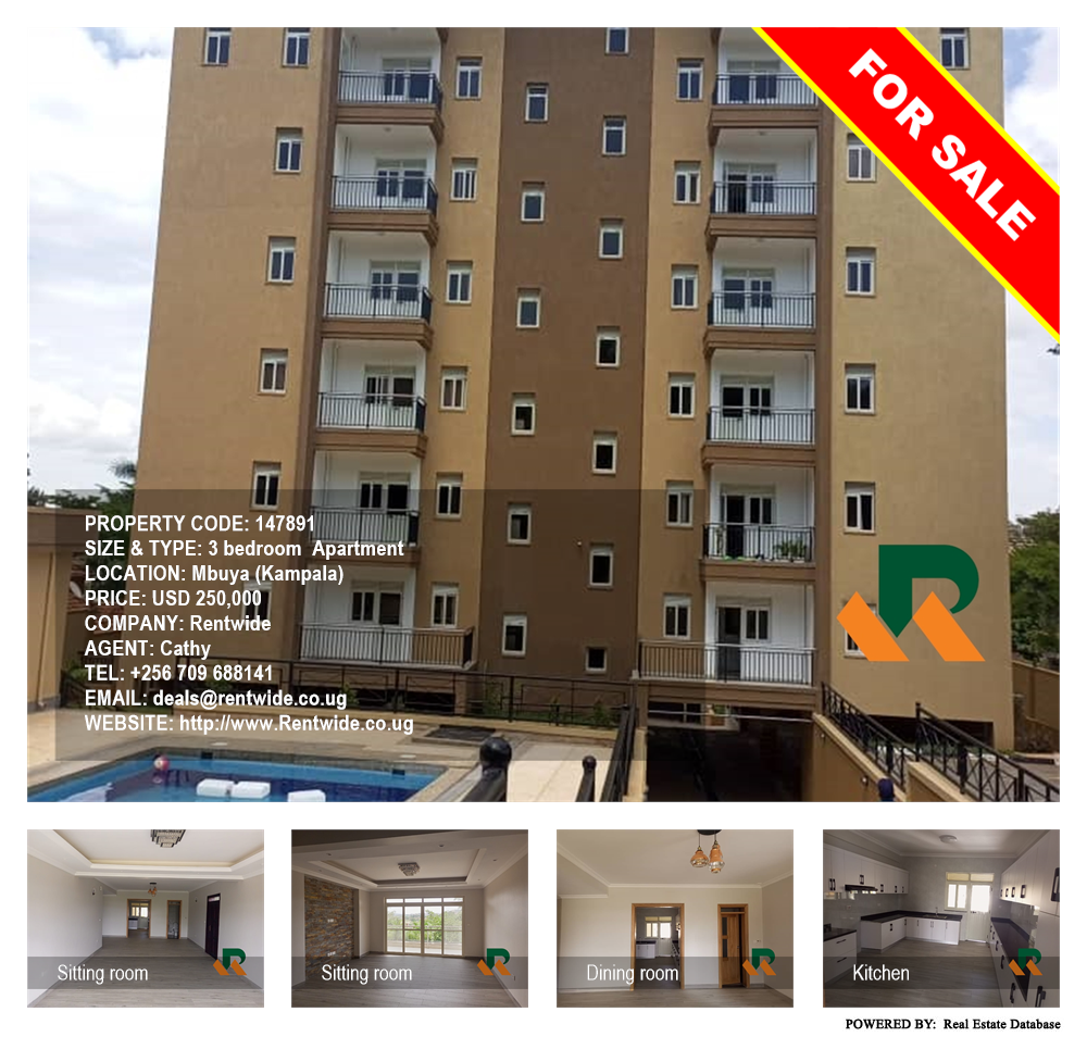 3 bedroom Apartment  for sale in Mbuya Kampala Uganda, code: 147891
