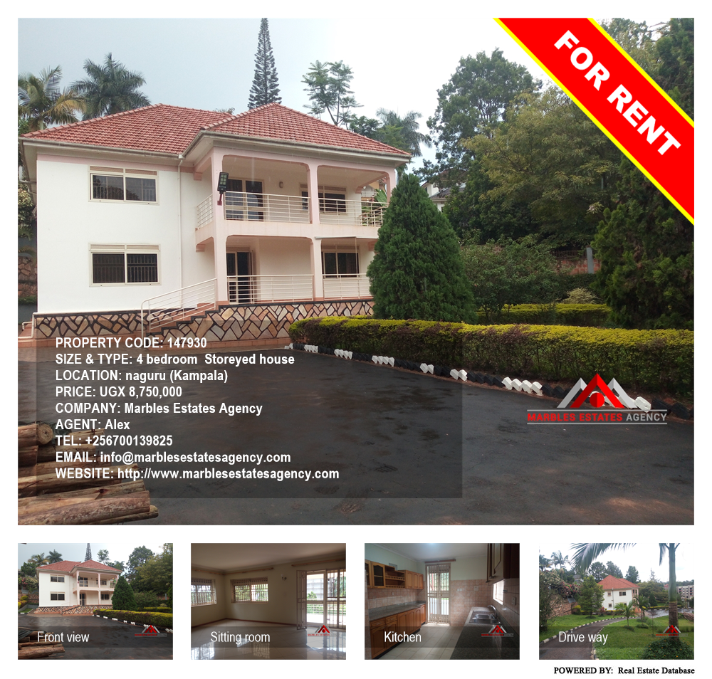 4 bedroom Storeyed house  for rent in Naguru Kampala Uganda, code: 147930