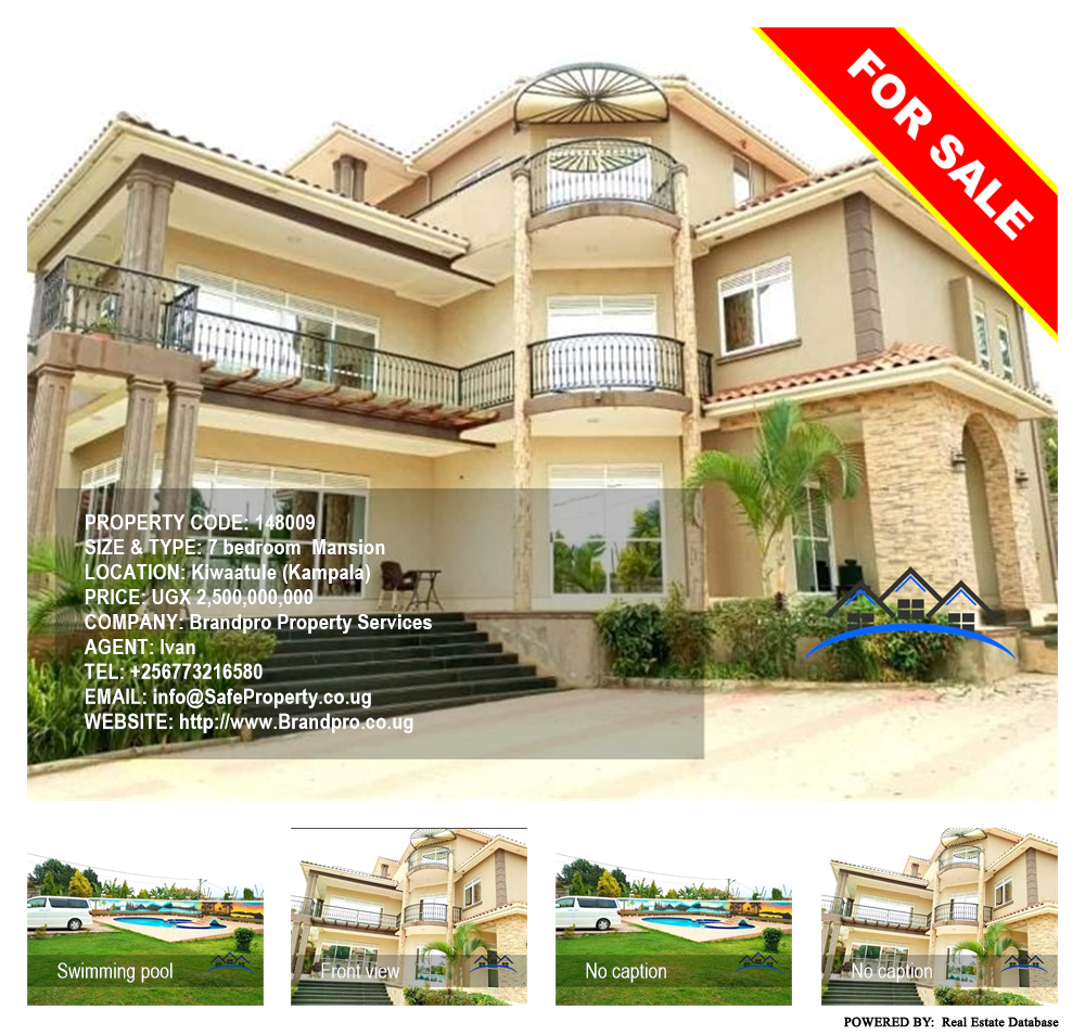 7 bedroom Mansion  for sale in Kiwaatule Kampala Uganda, code: 148009