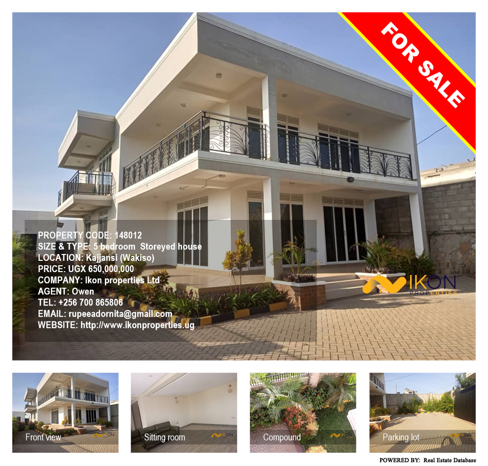 5 bedroom Storeyed house  for sale in Kajjansi Wakiso Uganda, code: 148012