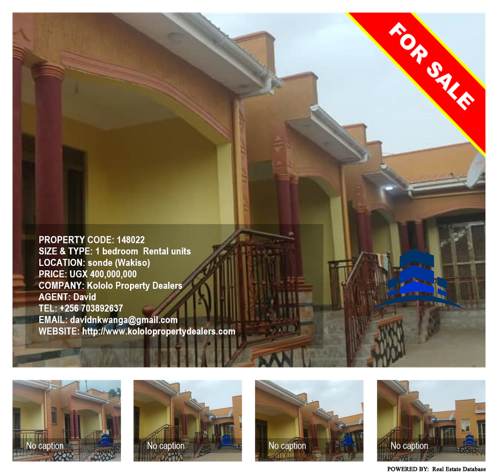 1 bedroom Rental units  for sale in Sonde Wakiso Uganda, code: 148022