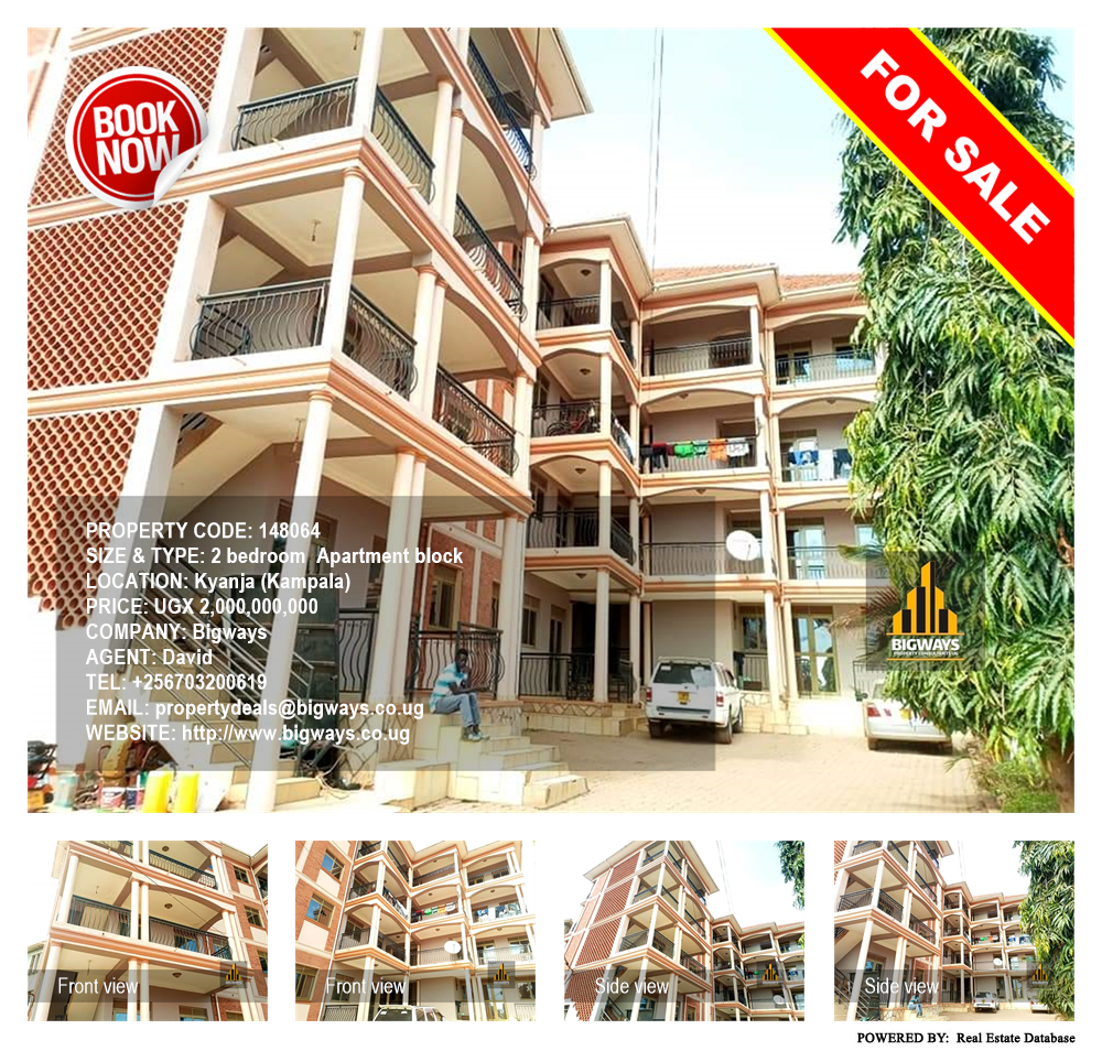 2 bedroom Apartment block  for sale in Kyanja Kampala Uganda, code: 148064