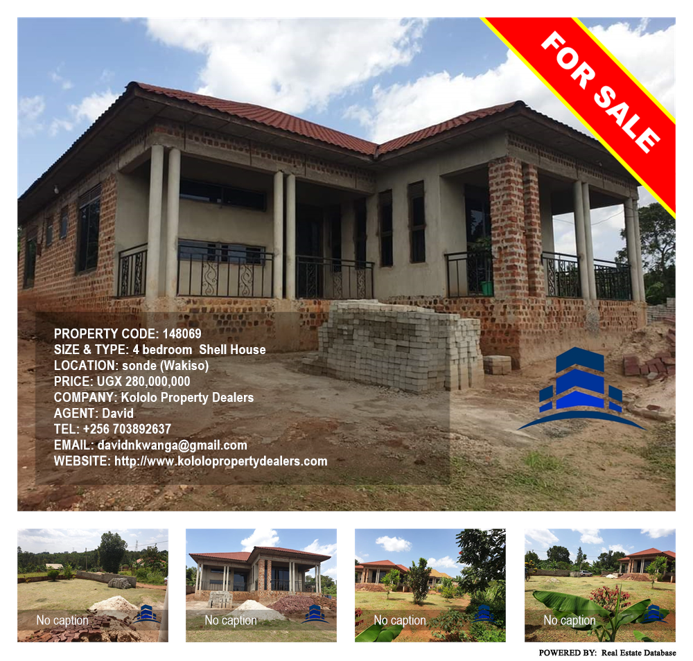 4 bedroom Shell House  for sale in Sonde Wakiso Uganda, code: 148069