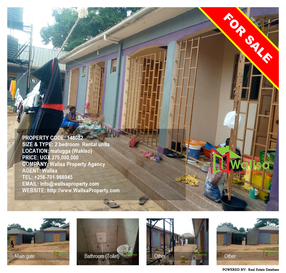 2 bedroom Rental units  for sale in Matugga Wakiso Uganda, code: 148082