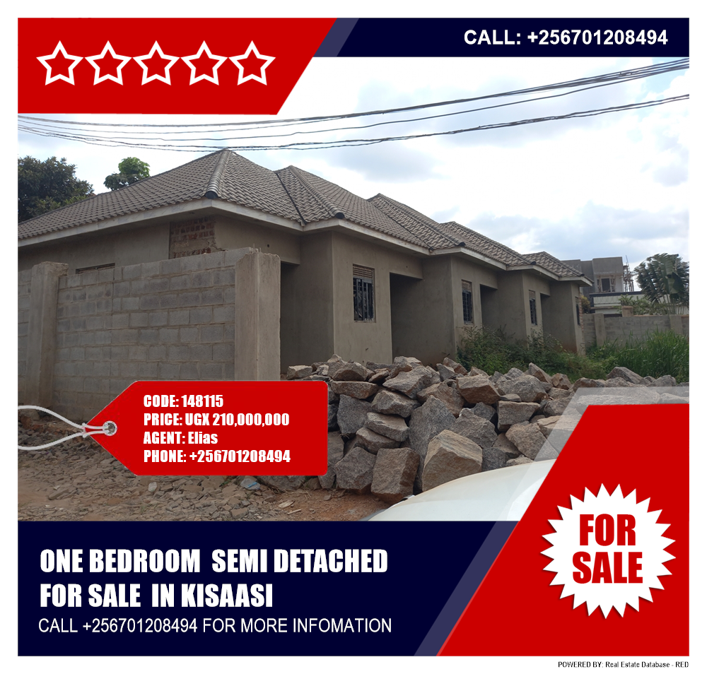 1 bedroom Semi Detached  for sale in Kisaasi Kampala Uganda, code: 148115
