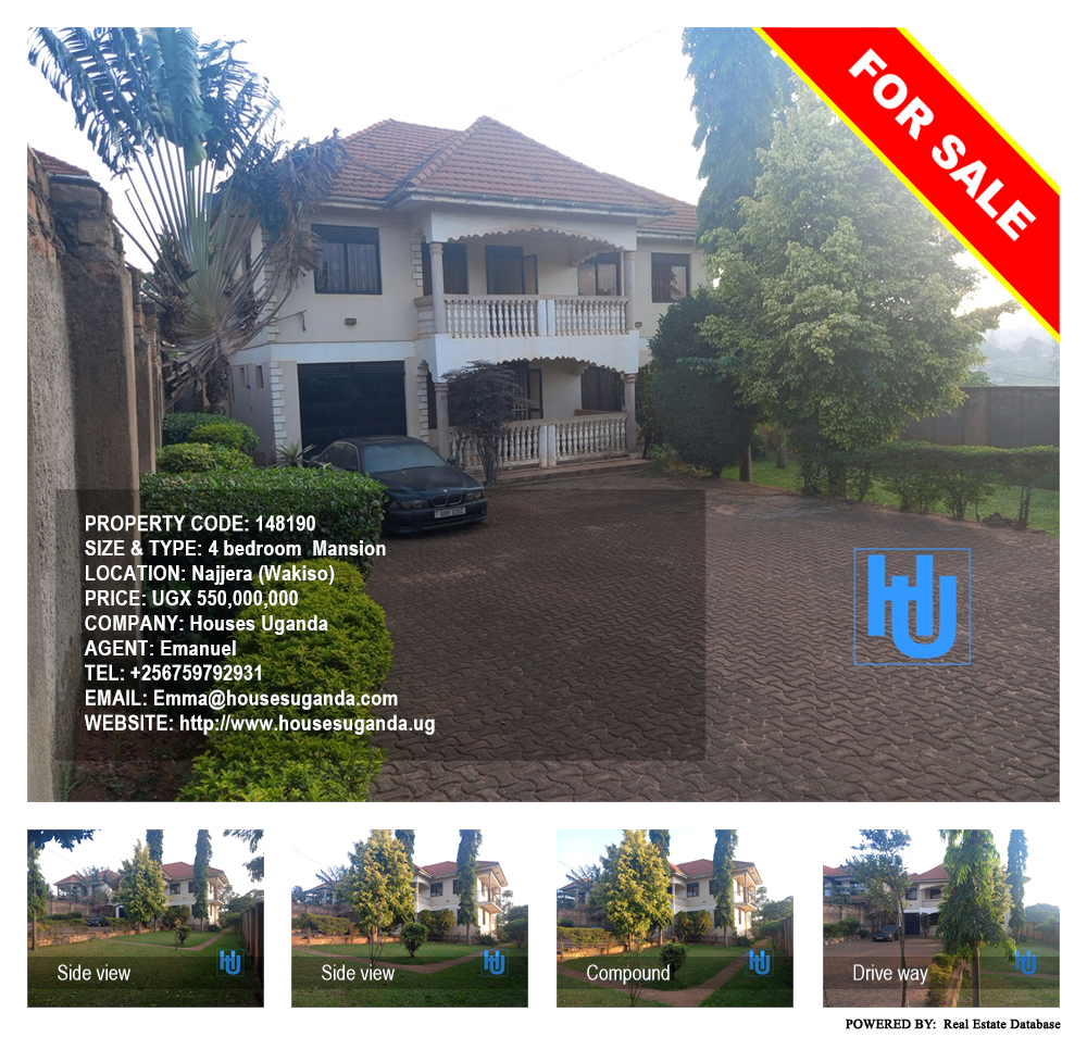4 bedroom Mansion  for sale in Najjera Wakiso Uganda, code: 148190