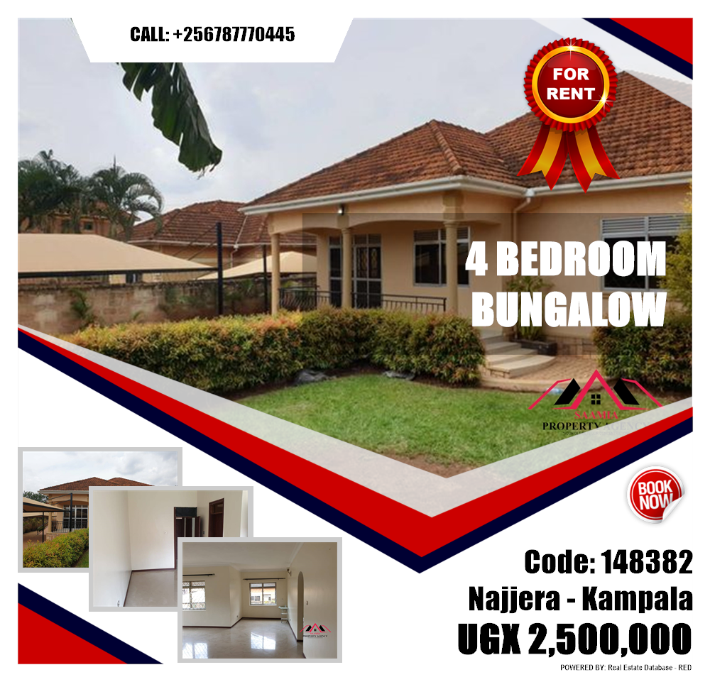 4 bedroom Bungalow  for rent in Najjera Kampala Uganda, code: 148382