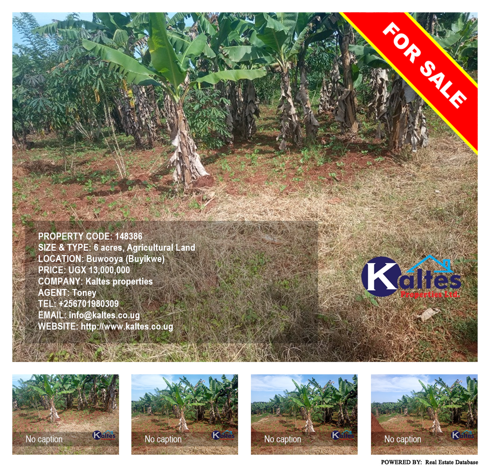 Agricultural Land  for sale in Buwooya Buyikwe Uganda, code: 148386