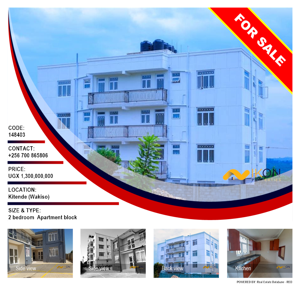 2 bedroom Apartment block  for sale in Kitende Wakiso Uganda, code: 148403