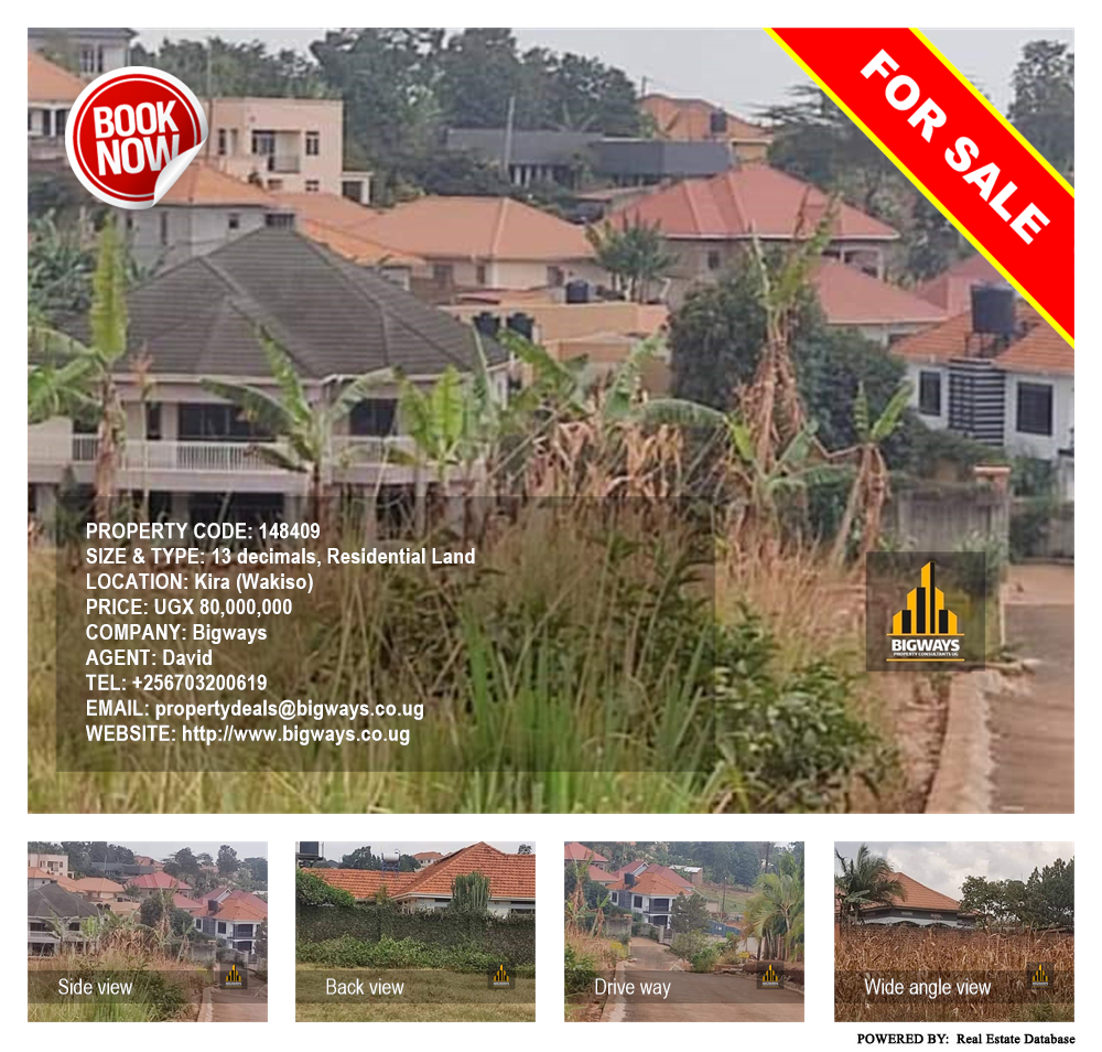 Residential Land  for sale in Kira Wakiso Uganda, code: 148409