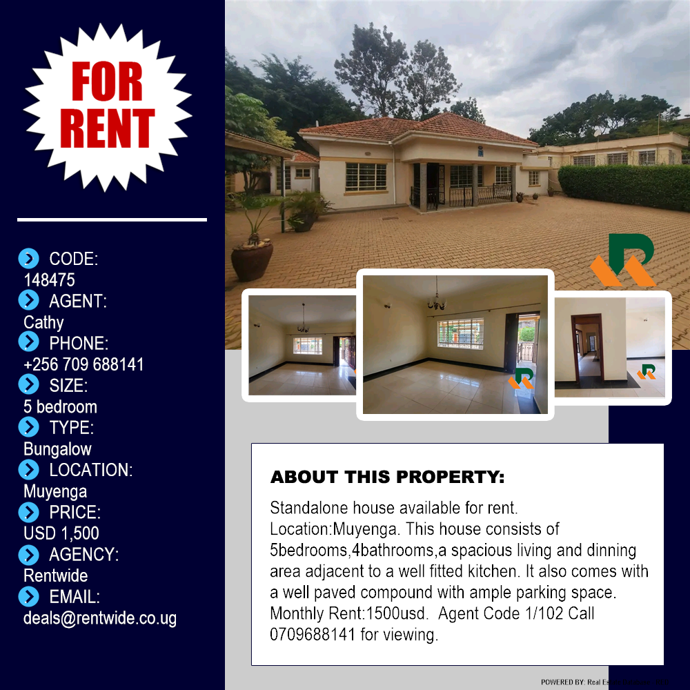 5 bedroom Bungalow  for rent in Muyenga Kampala Uganda, code: 148475