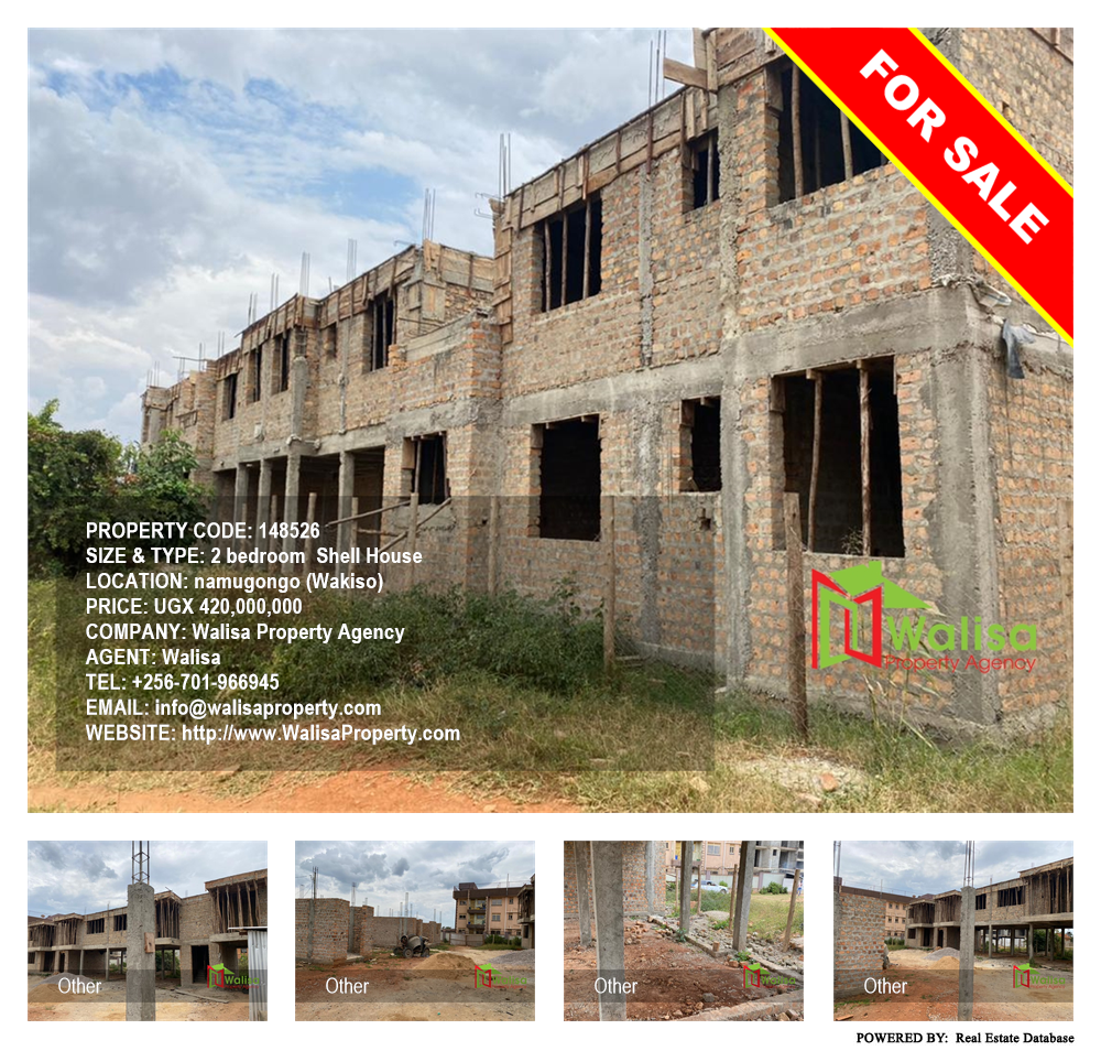 2 bedroom Shell House  for sale in Namugongo Wakiso Uganda, code: 148526