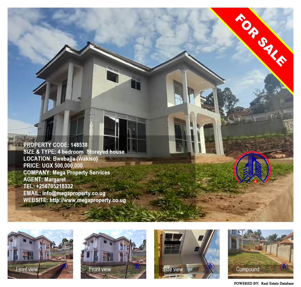 4 bedroom Storeyed house  for sale in Bwebajja Wakiso Uganda, code: 148538